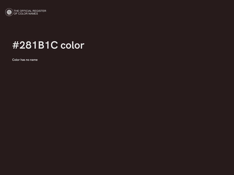 #281B1C color image