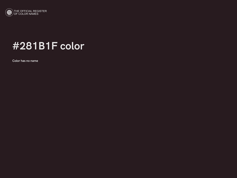 #281B1F color image