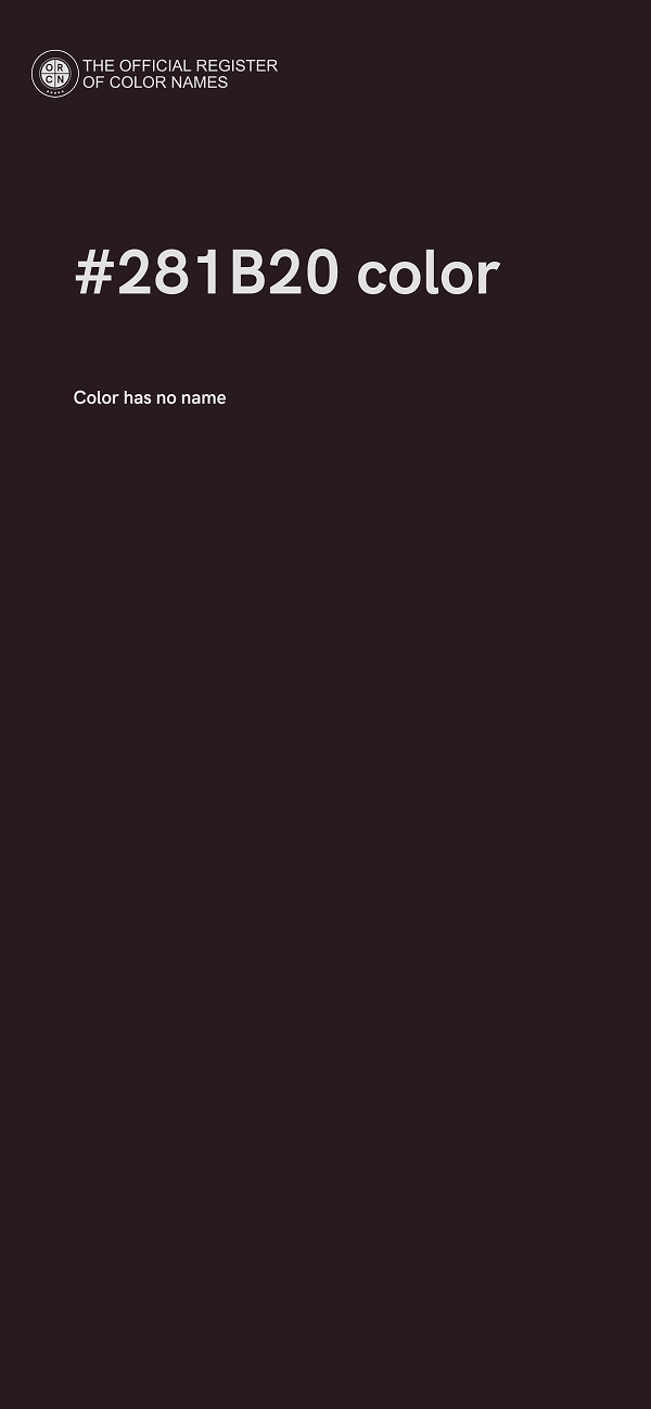 #281B20 color image