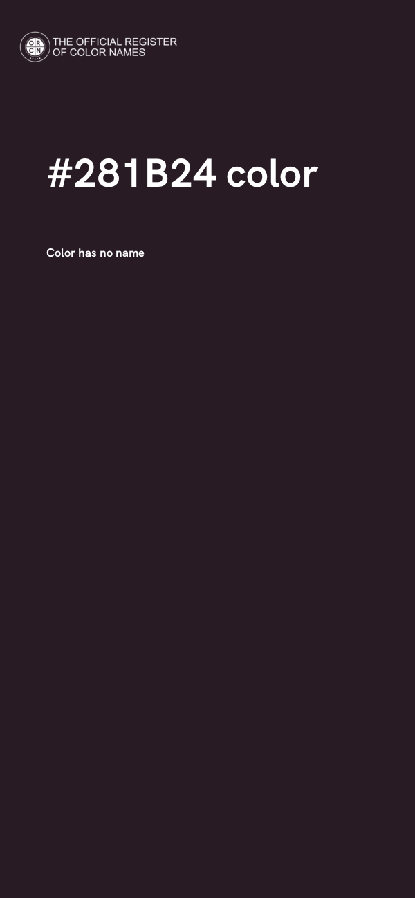 #281B24 color image