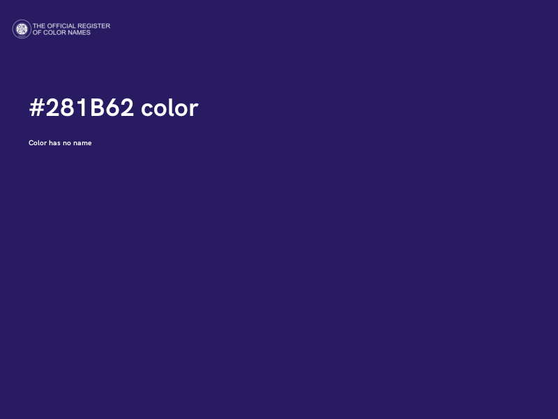 #281B62 color image