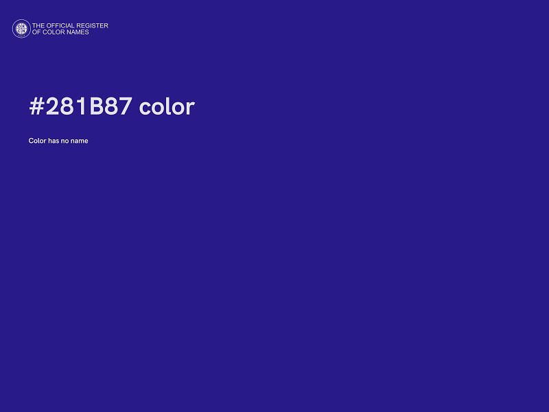 #281B87 color image