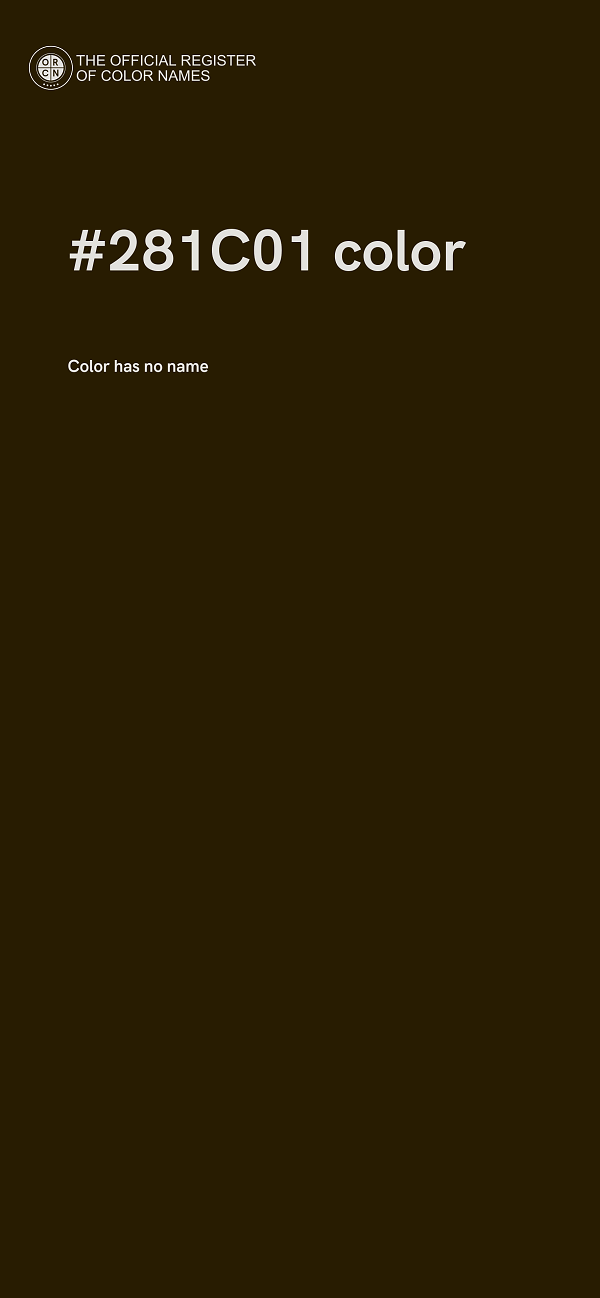 #281C01 color image