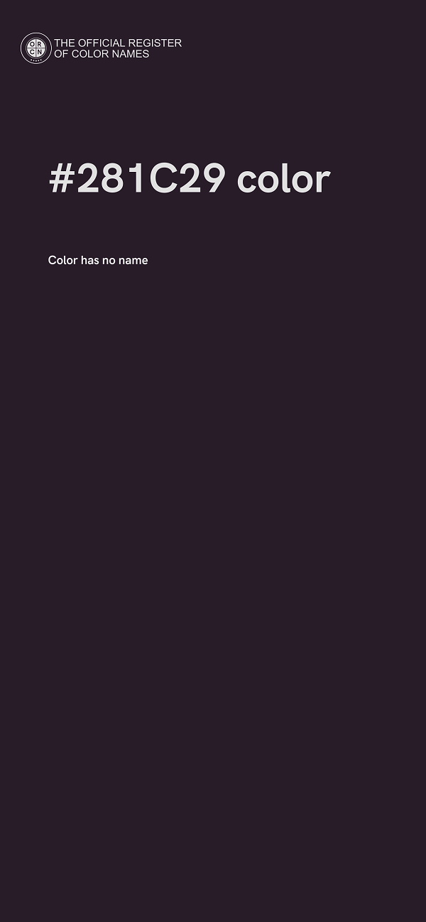 #281C29 color image