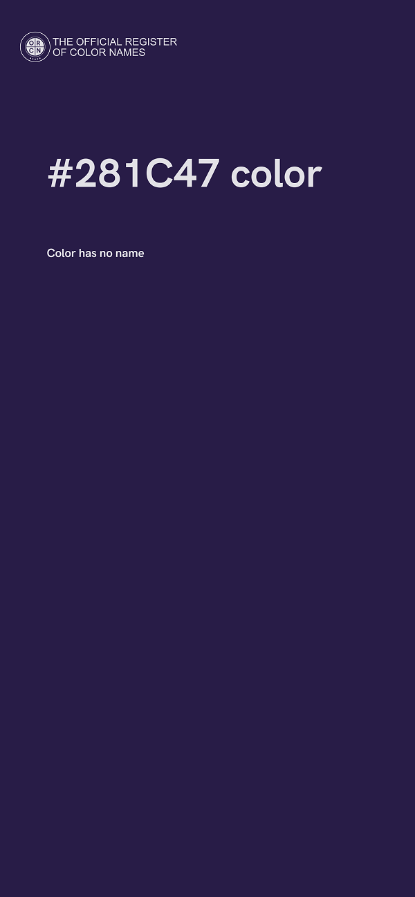 #281C47 color image