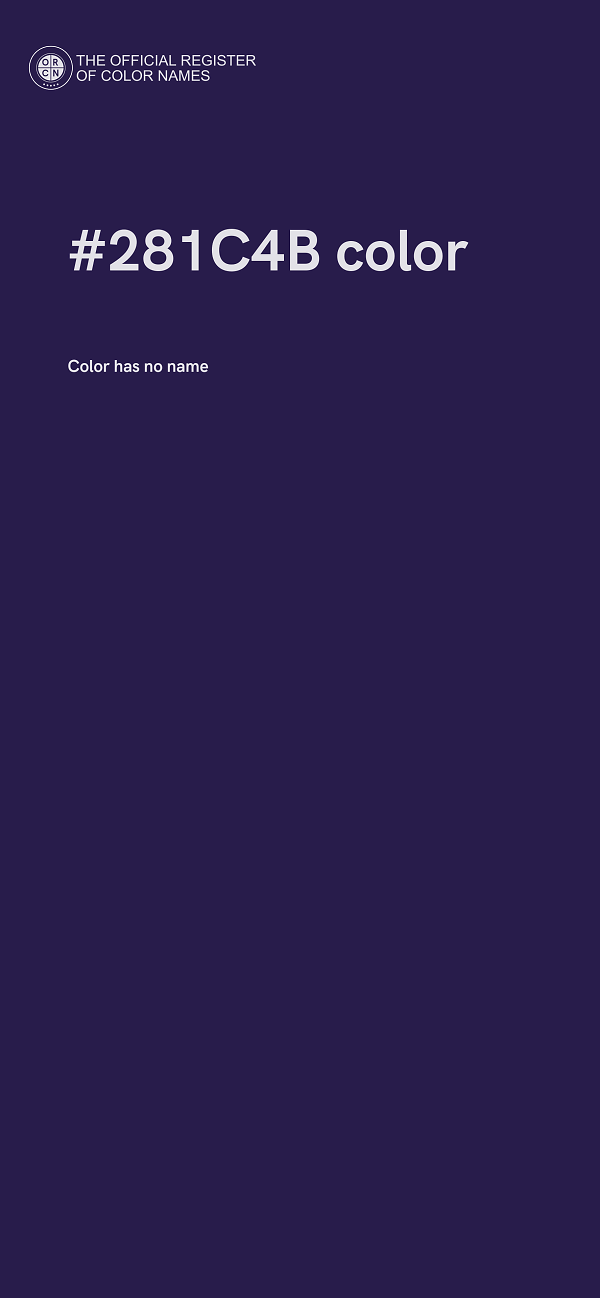 #281C4B color image
