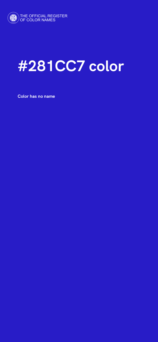#281CC7 color image
