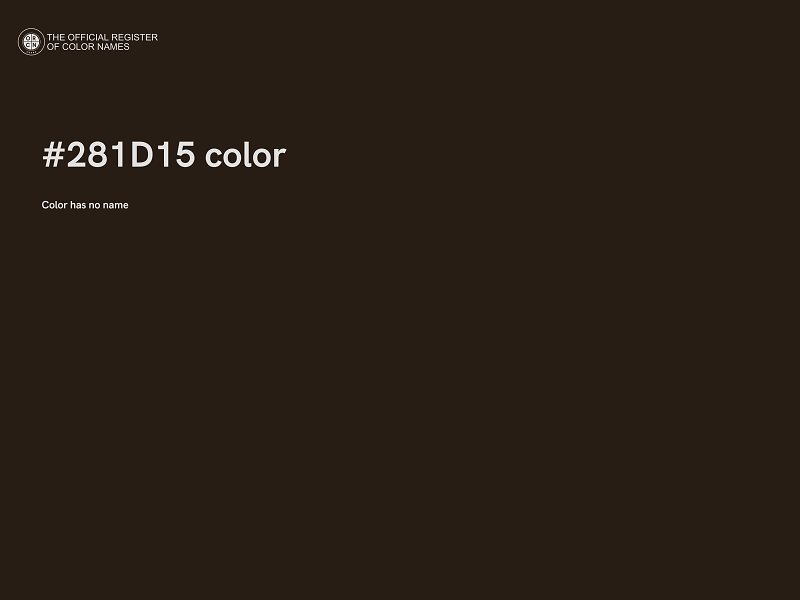 #281D15 color image