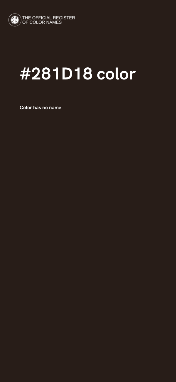 #281D18 color image
