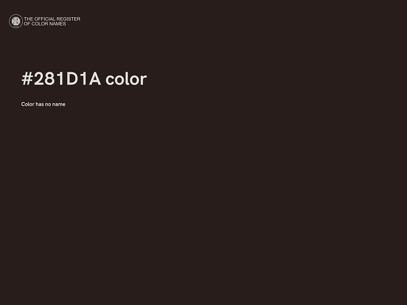 #281D1A color image