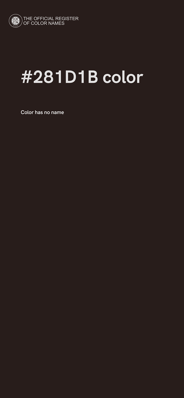 #281D1B color image