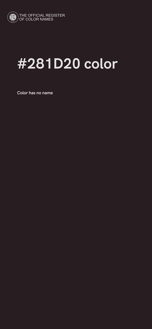 #281D20 color image