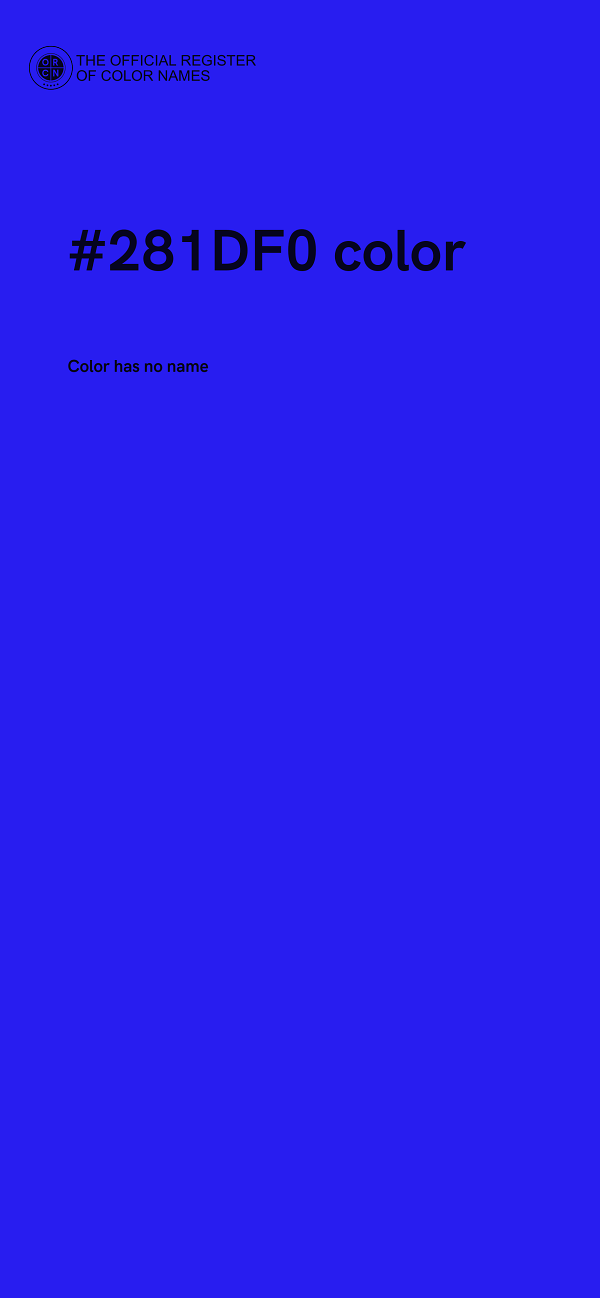#281DF0 color image