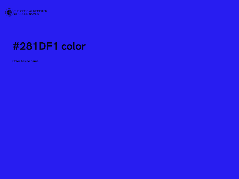 #281DF1 color image