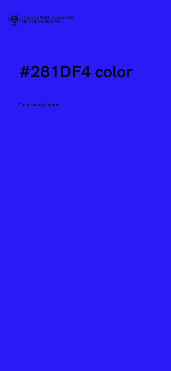 #281DF4 color image