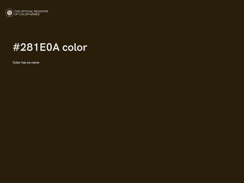 #281E0A color image