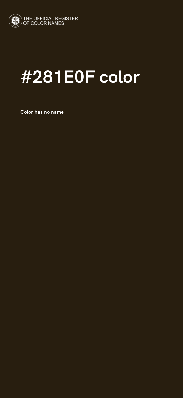 #281E0F color image