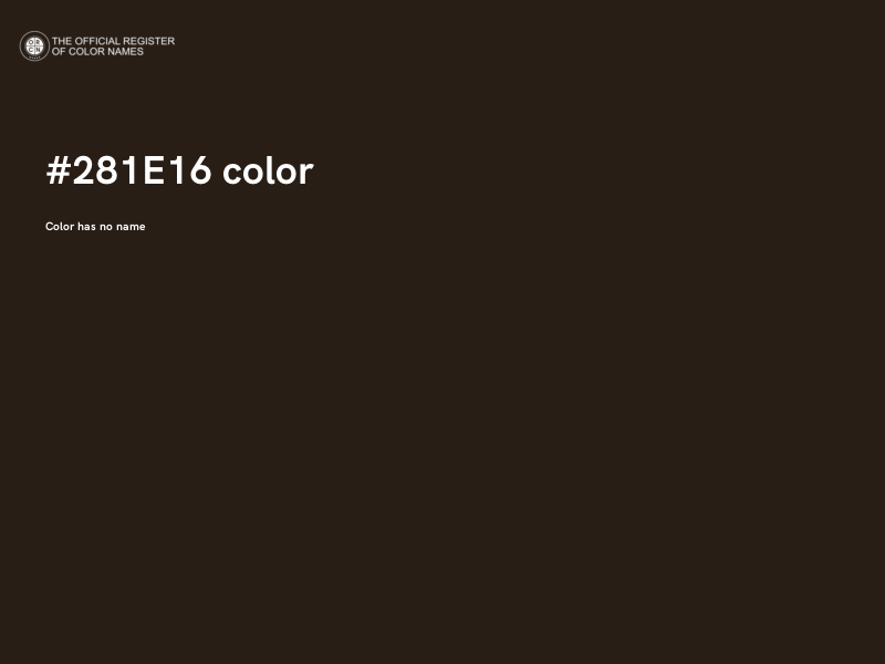 #281E16 color image