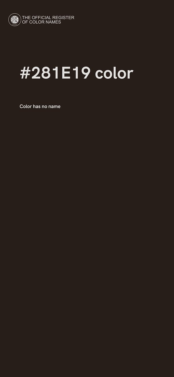 #281E19 color image