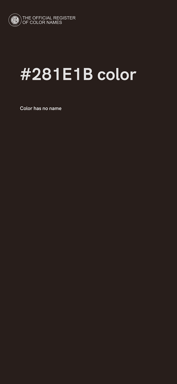 #281E1B color image