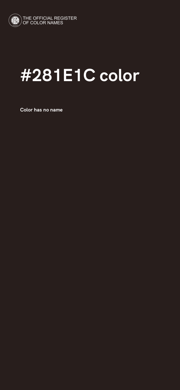 #281E1C color image