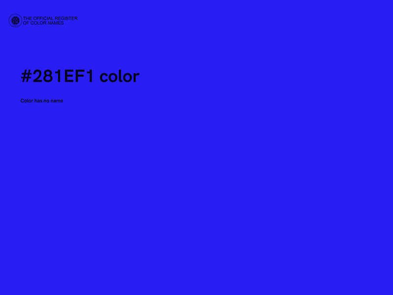 #281EF1 color image