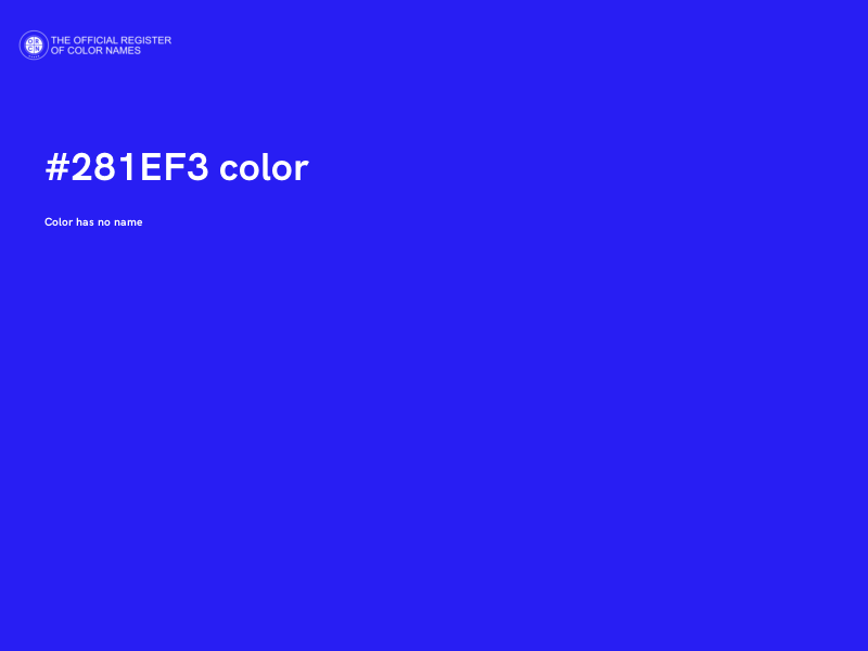 #281EF3 color image