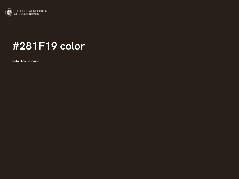 #281F19 color image