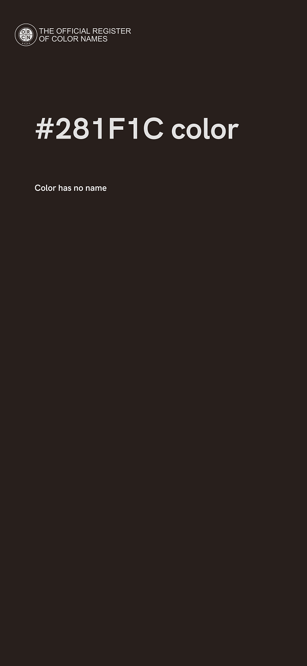 #281F1C color image