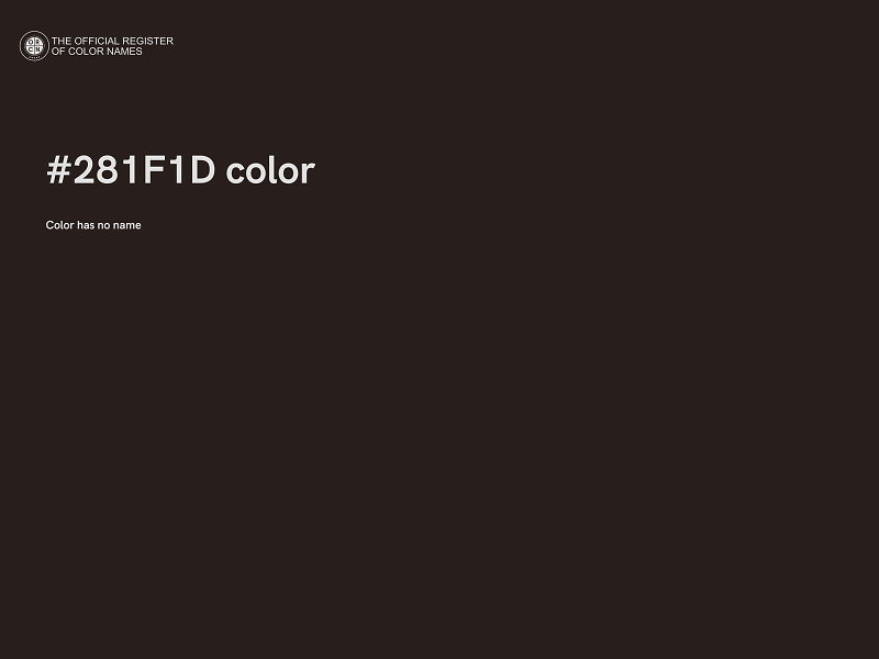 #281F1D color image