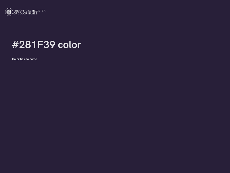 #281F39 color image
