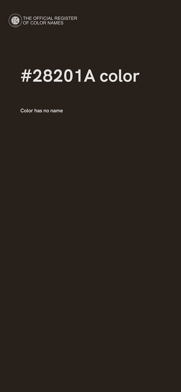 #28201A color image