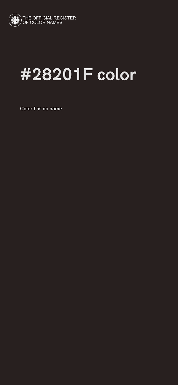 #28201F color image