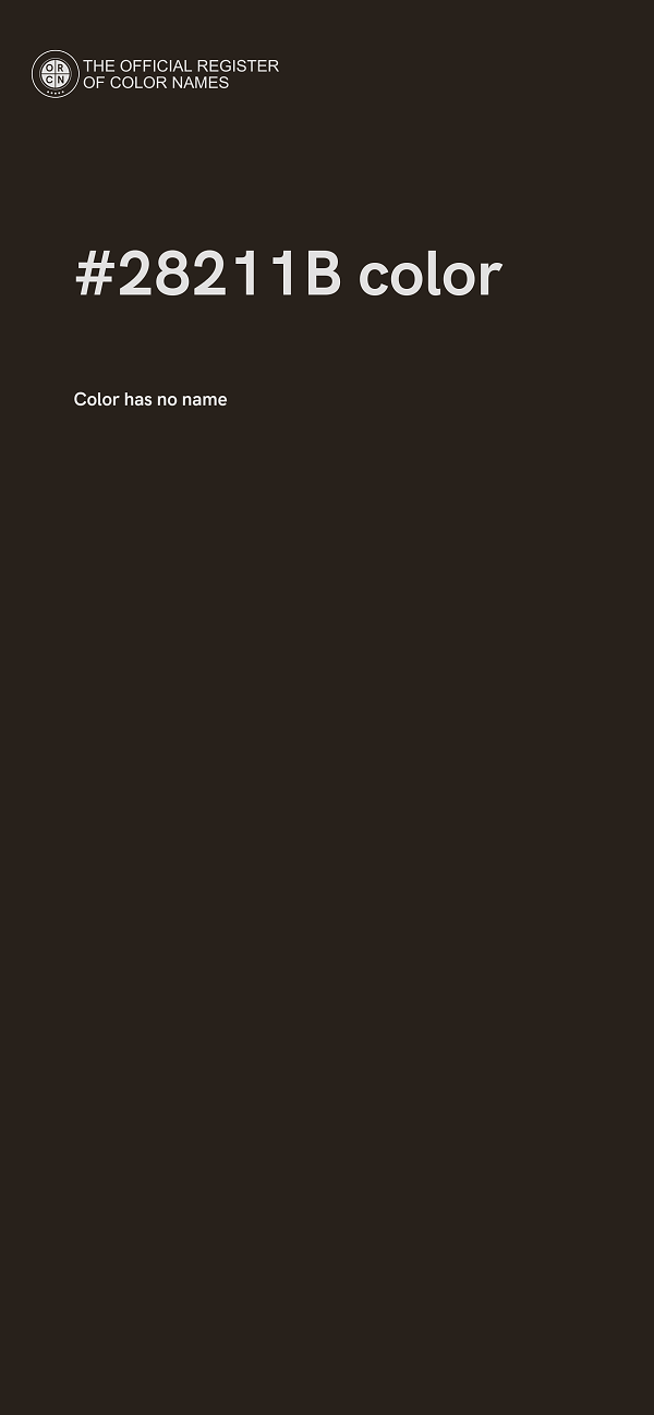 #28211B color image