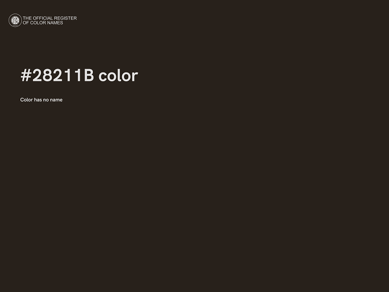 #28211B color image