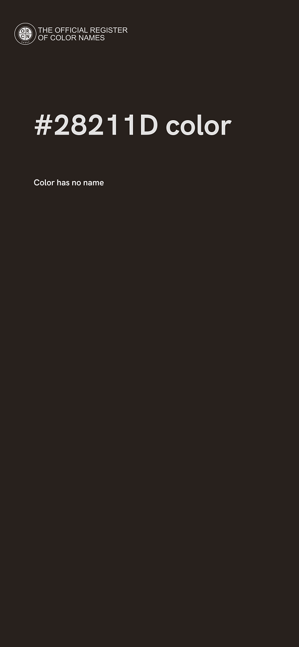 #28211D color image