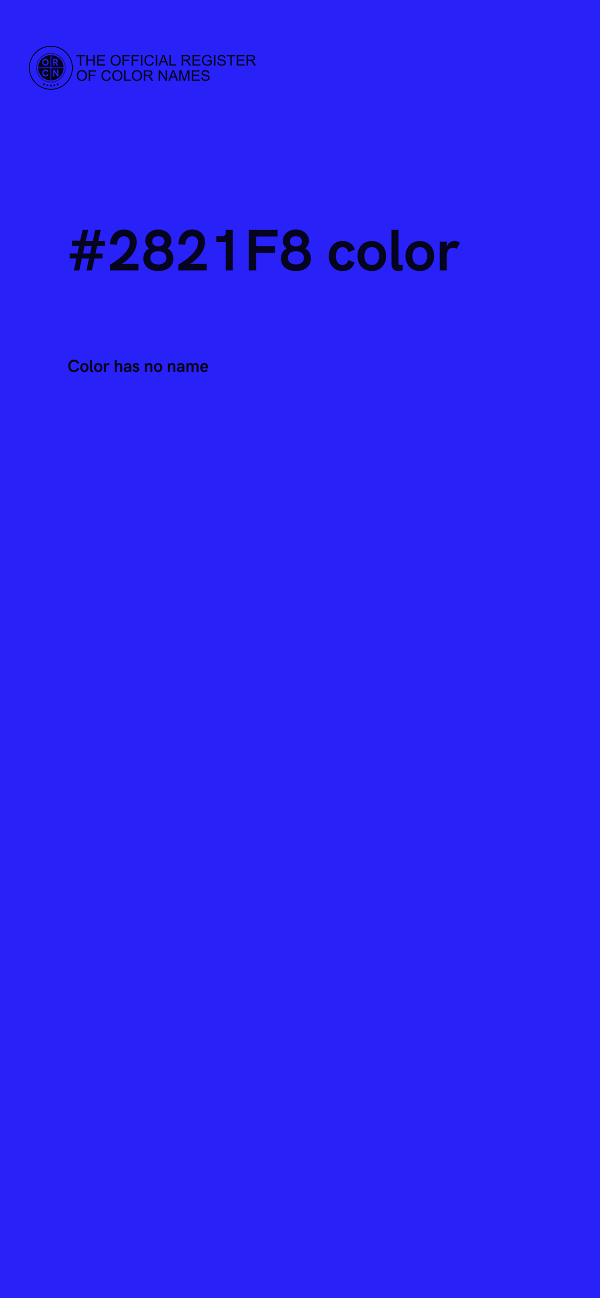 #2821F8 color image