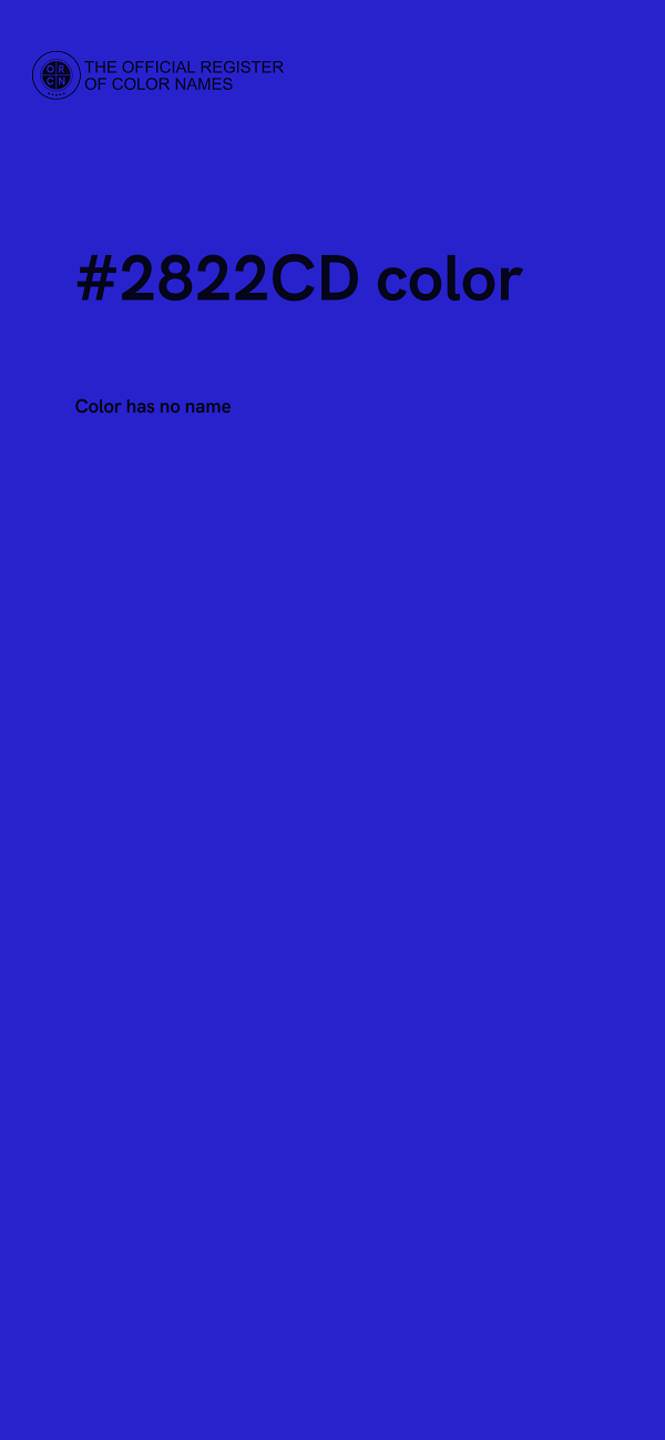 #2822CD color image