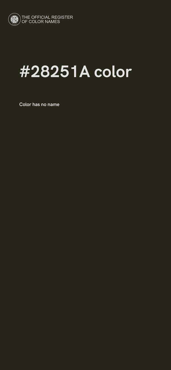 #28251A color image