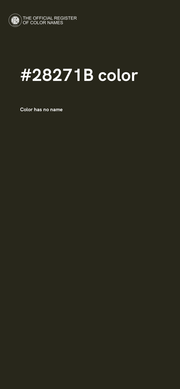 #28271B color image