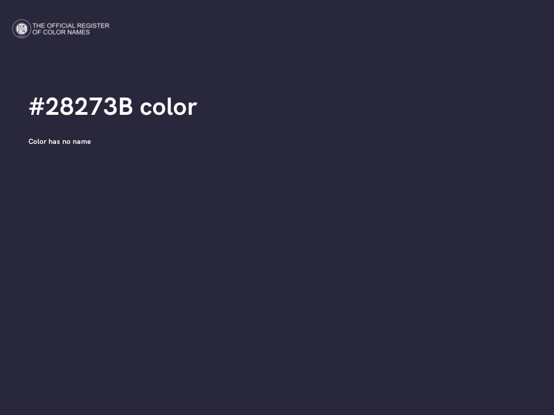 #28273B color image