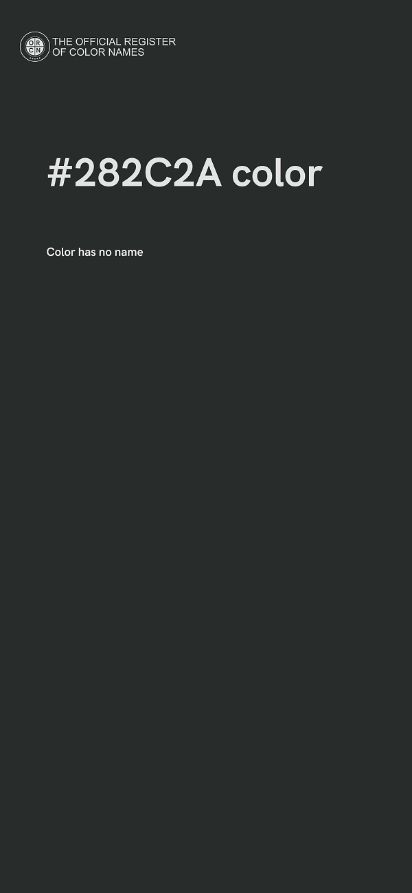 #282C2A color image