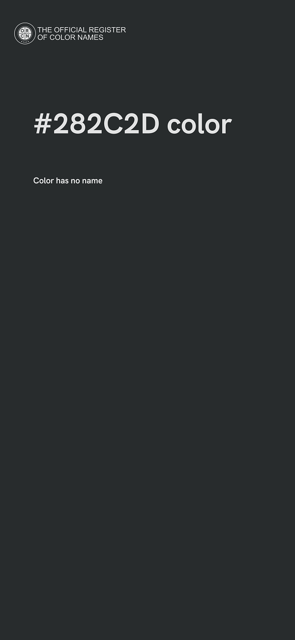 #282C2D color image