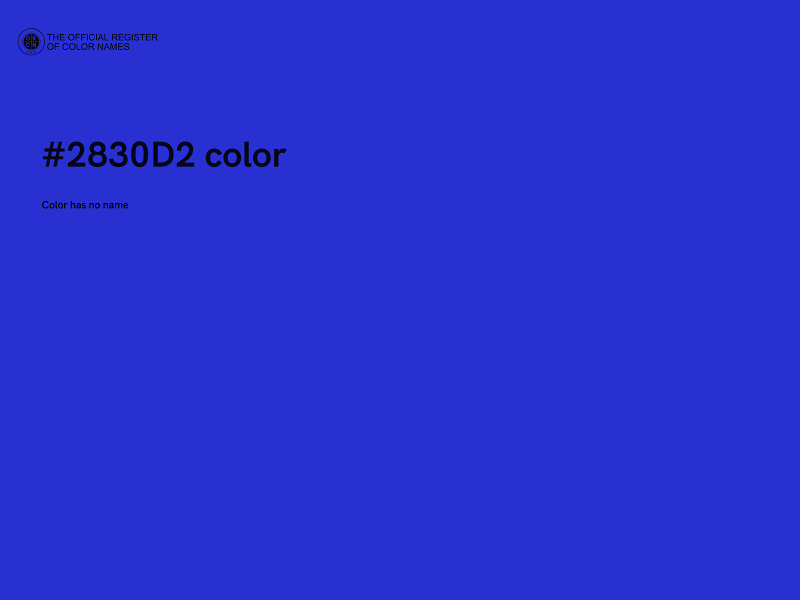 #2830D2 color image