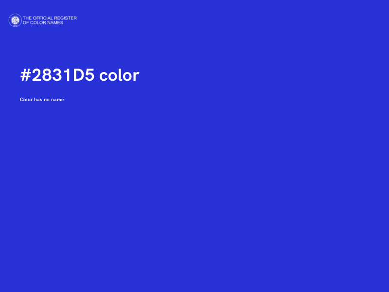 #2831D5 color image