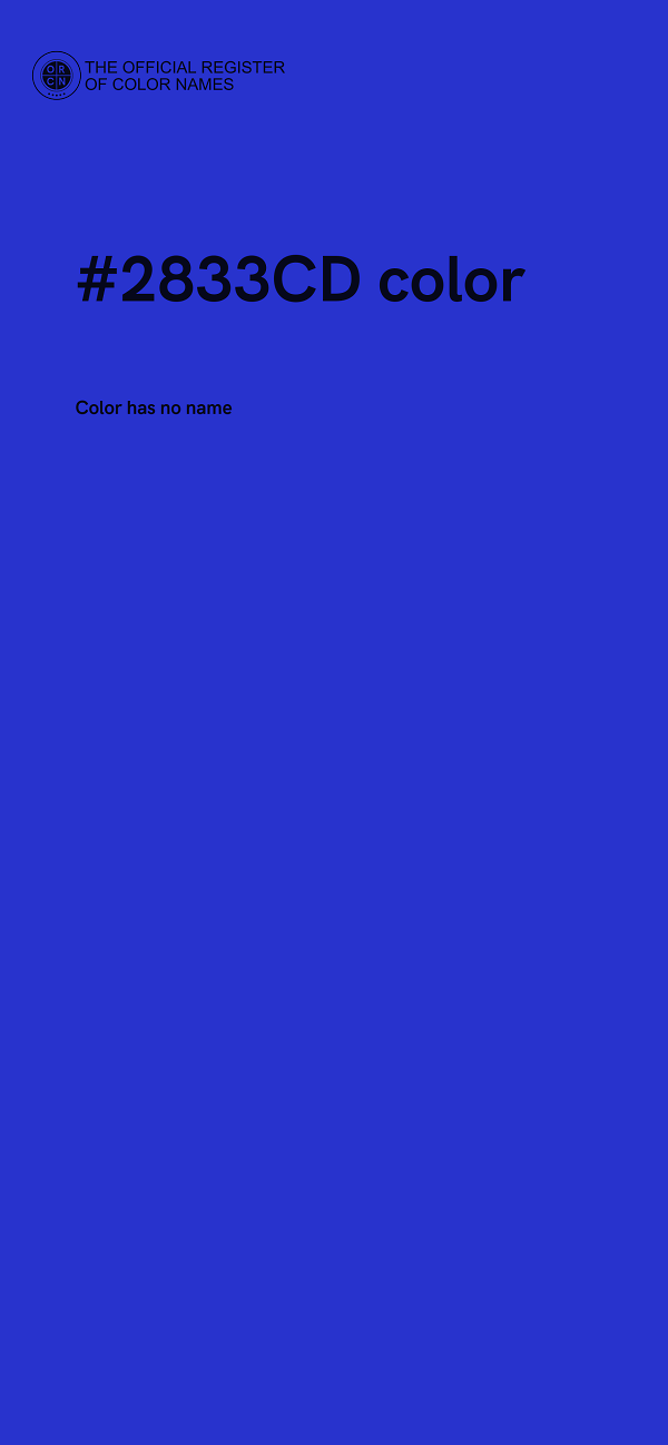 #2833CD color image