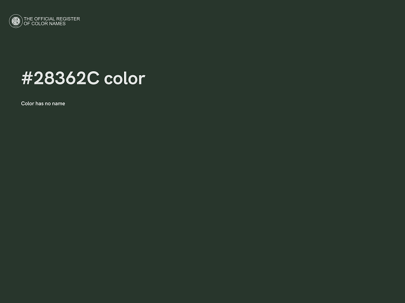 #28362C color image