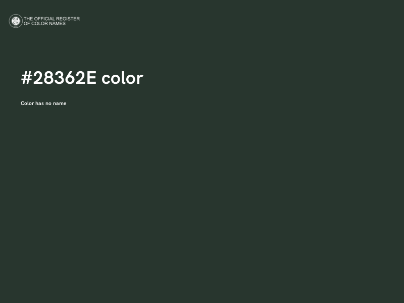 #28362E color image