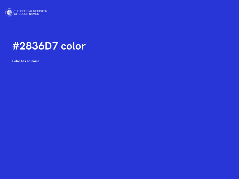#2836D7 color image