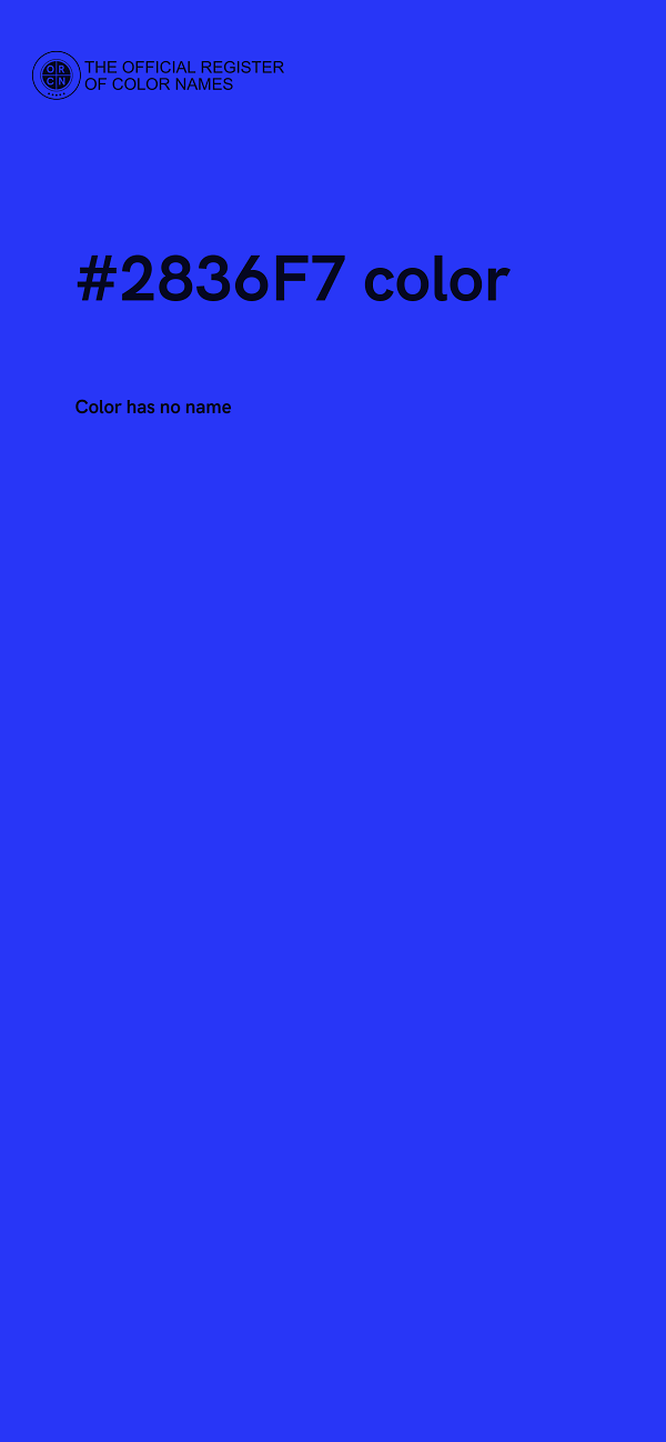 #2836F7 color image